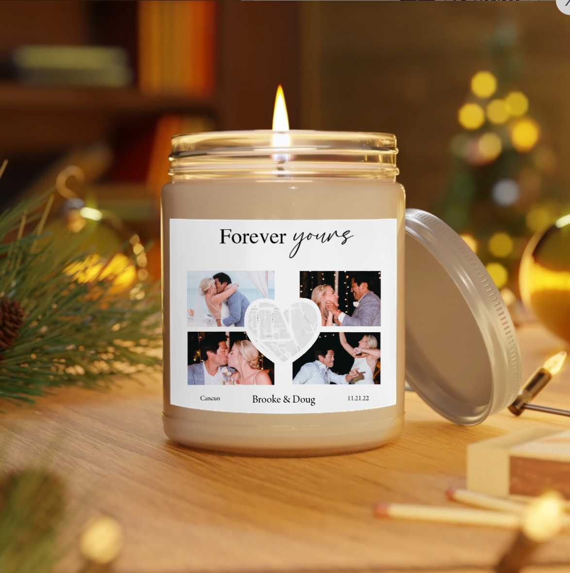 Personalized Forever Yours, Candle, 9 oz.