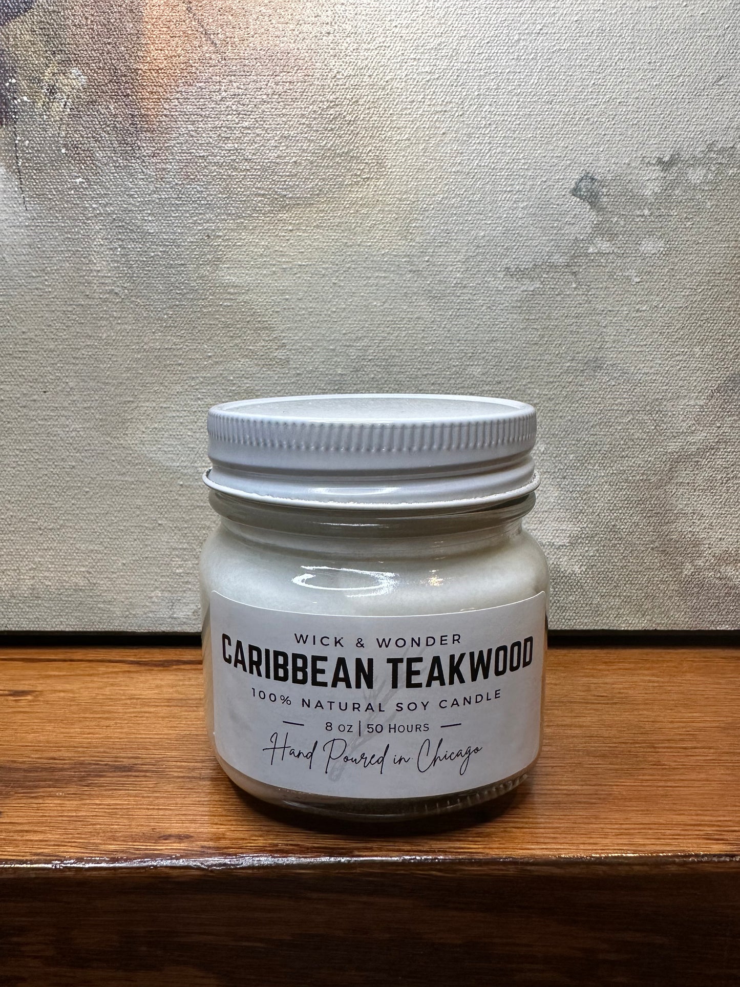 Caribbean Teakwood Scented Candle, 8 oz.