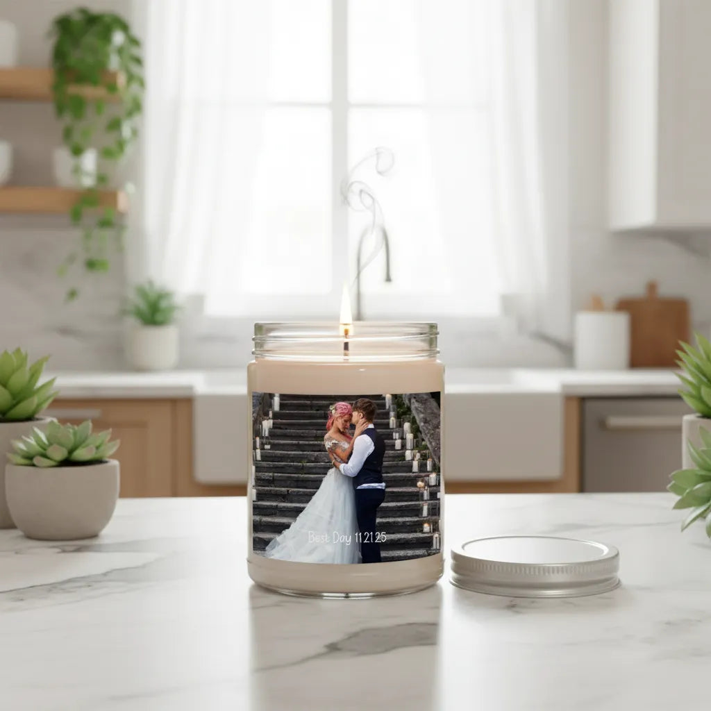 Custom Soy Candle | Add Your Photo & Message, 9 oz.