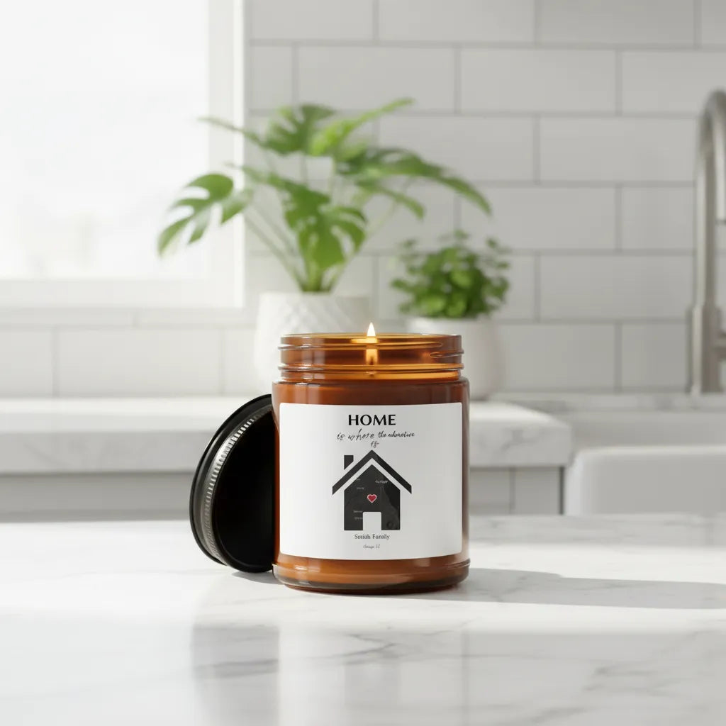 Personalized 'HOME' Scented Candle, 9 oz.