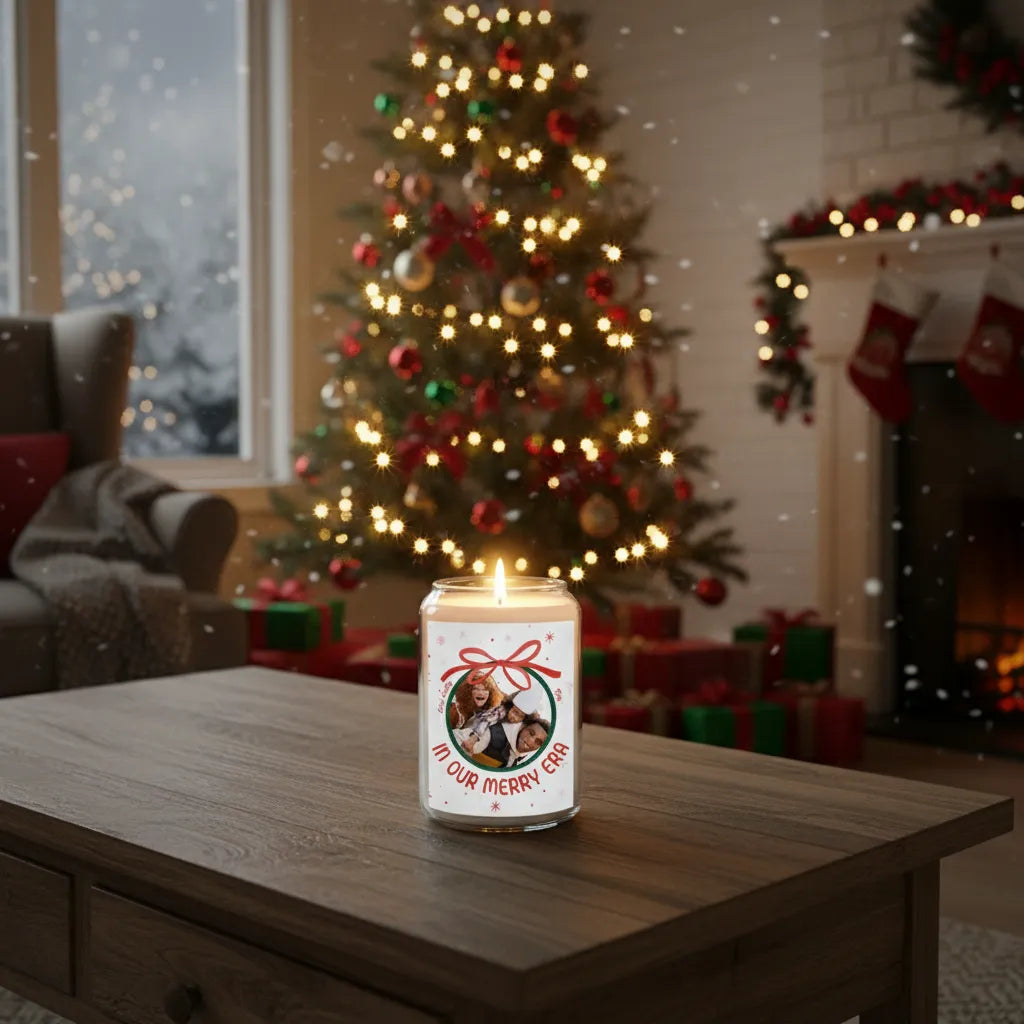 Christmas Bow Scented Soy Candle, 13.75 oz.