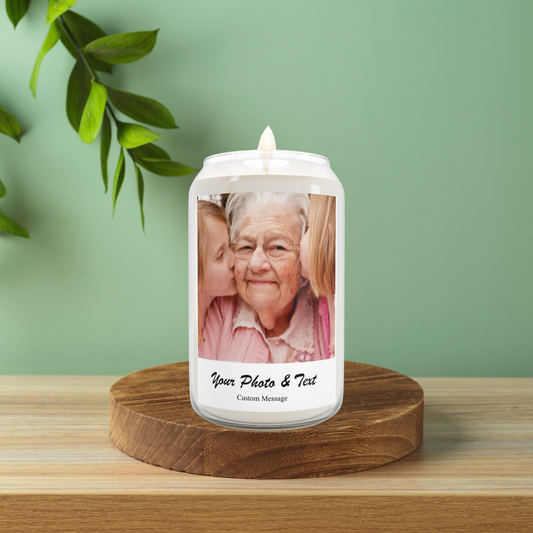 Custom Photo & Text Candle, 13.75 oz.