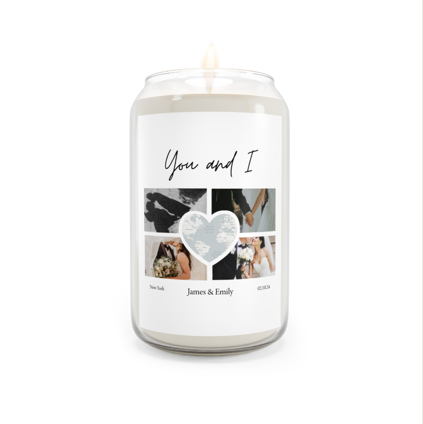 Personalized You and I Scented Candle, 13.75 oz.