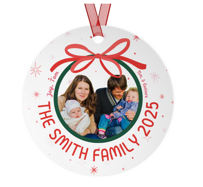 Personalized Metal Ornament | Add Your Photo & Message