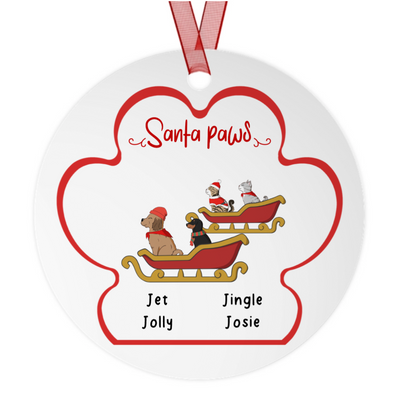Personalized Pet Ornament With Names & Styling