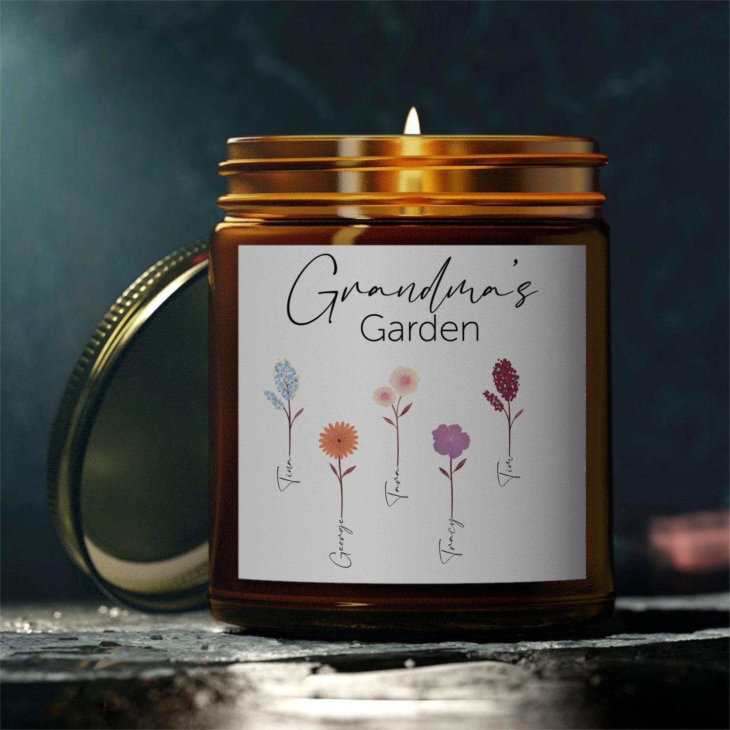 Personalized Grandma's Garden Candle, 9 oz.