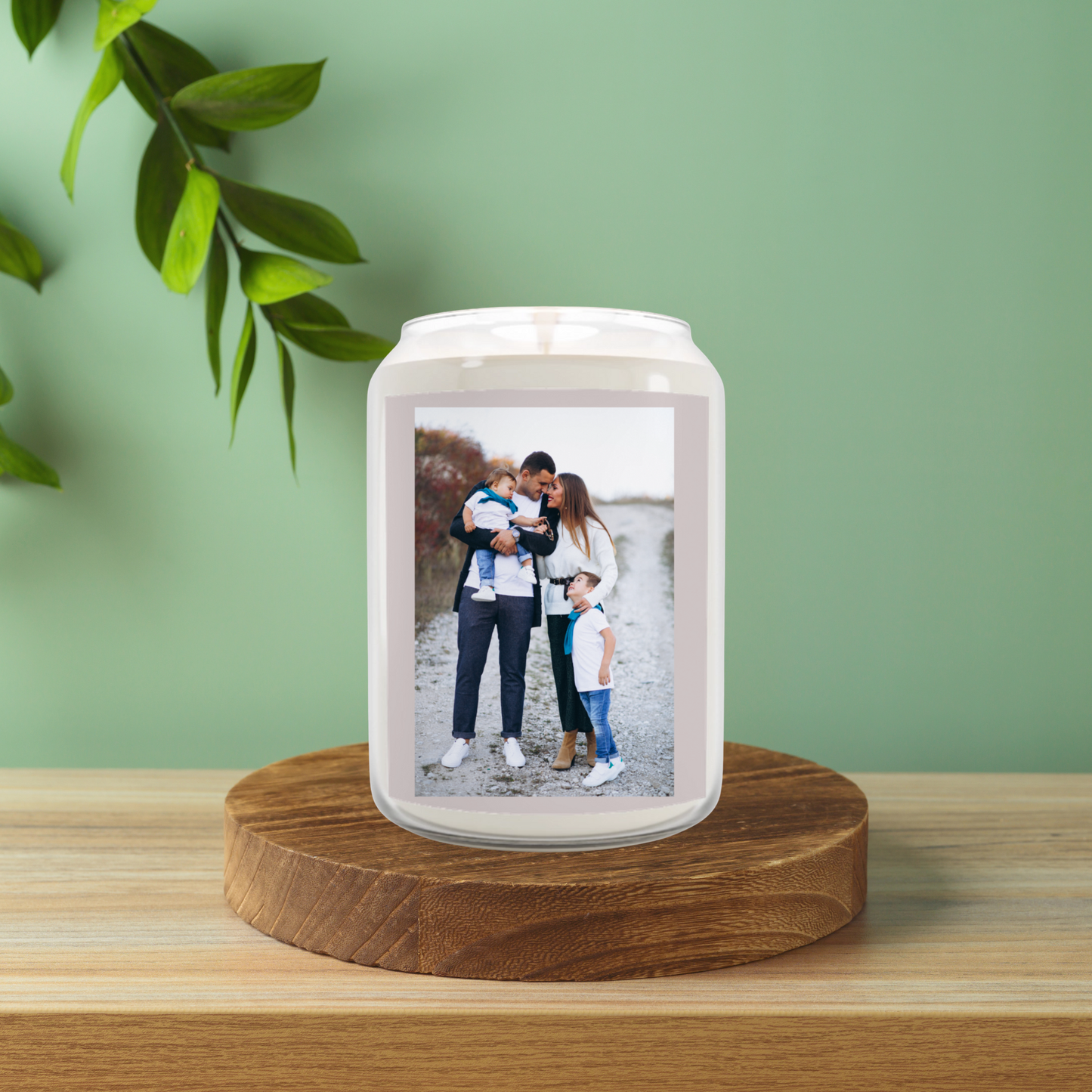 Custom Photo & Background Scented Soy Candles, 13.75 oz.