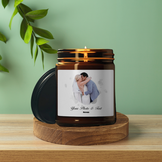 Personalized Photo Cut Out Soy Candle, 9 oz.