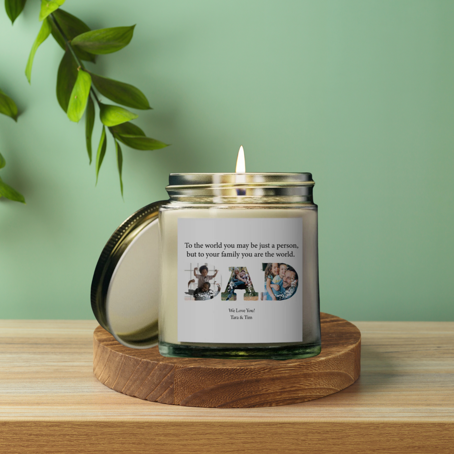 Personalized Dad, Candle, 4 oz. & 9 oz.