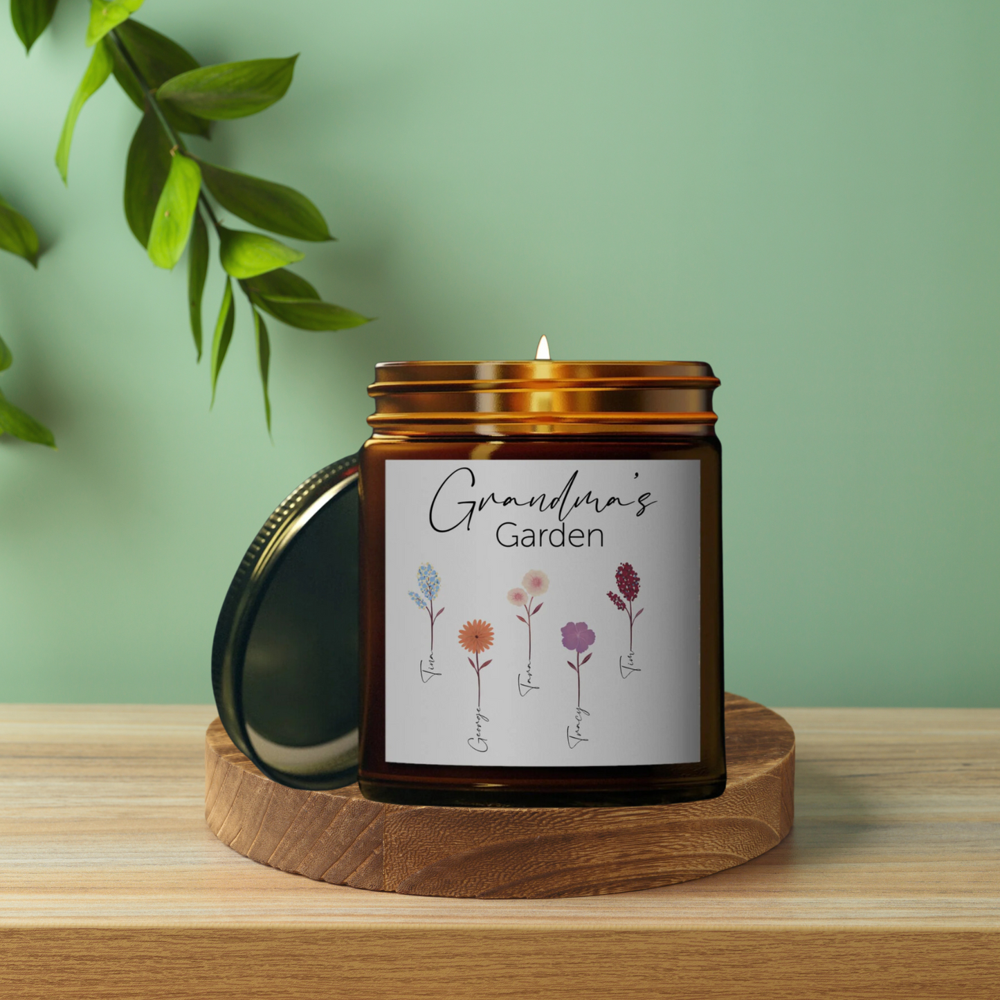 Personalized Grandma's Garden Candle, 9 oz.